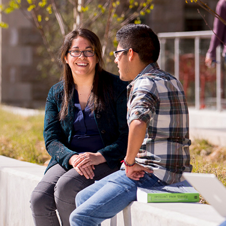 Kevin Zevallos '16 with Professor Ana Campos-Holland. 