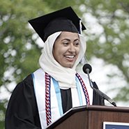 Issraa Faiz '19 addresses the Class of 2019